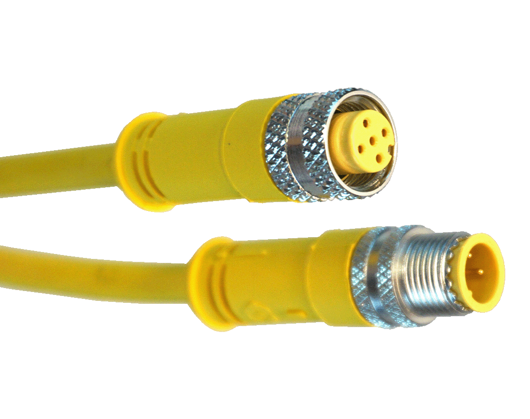 QuickConnex™ 18 AWG Retractile M12 DC Micro Cordsets